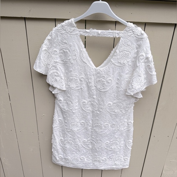 Alice & Trixie white embroidered mini dress size M EUC - Picture 2 of 7